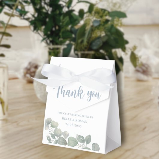 Rustic Sage Green Eucalyptus Wedding Bedankdoosjes