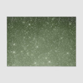 Rustic Sage Green & Galaxy Stars Falling Snow Tissuepapier (Voorkant)