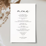 Rustic Sage Green Menu Mariage simple<br><div class="desc">Conçue pour coordonner avec notre collection de mariages de script romantique,  cette carte Menu personnalisable,  dispose d'un texte de calligraphie de script balayé avec une police serif classe en noir avec un monogramme personnalisable sur le dos. Éléments correspondants disponibles.</div>