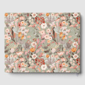 Rustic Sage Green Taupe Floral Boho Custom Wedding Gastenboek (Achterkant)