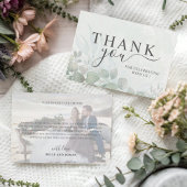Rustic Sage Green Thank You Eucalyptus Wedding Bedankkaart