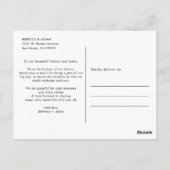 Rustic Sage Script Heart Weddenfoto Hartelijk dank Briefkaart (Achterkant)