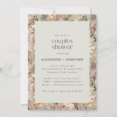 Rustic Sage Wildflower Botanical Couples Shower Kaart (Voorkant)