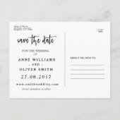Rustic Save the Date Briefkaart Adventure Black (Achterkant)