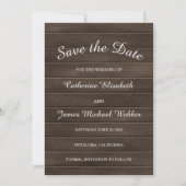 Rustic Save the Date Invitation, Arrière - plan de (Devant)