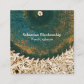 Rustic Saw Blade Woodworking Craftsman QR Code Vierkante Visitekaartje (Voorkant)