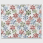 Rustic Scandinavian Snowflake Cadeaupapier (Vlak)