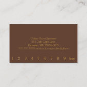 Rustic Scene Simple Loyalty Coffee Punch Card (Achterkant)