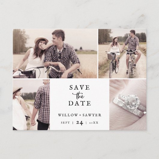 Rustic Script 4 Modèle photo Enregistrer la date (Devant)