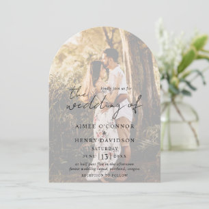 Rustic Script Foto Moderne Trouwdag Kaart