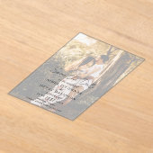 Rustic Script Foto Moderne Trouwkaart Save the Dat Acryl Uitnodigingen (Laagn)