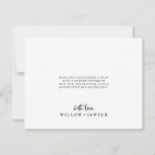 Rustic Script Light Photo Weddenschap Hartelijk da Bedankkaart (Achterkant)