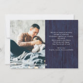 Rustic Script Multi Foto Raster | Prettig Kerstfee Feestdagenkaart (Achterkant)