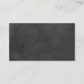 Rustic Script schoolbord bruiloft zwart register Informatiekaartje (Achterkant)