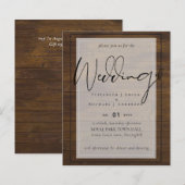 Rustic Script Typography Budget Wedding (Voorkant / Achterkant)