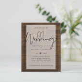 Rustic Script Typography Budget Wedding (Staand voorkant)