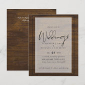 Rustic Script Typography Budget Wedding (Voorkant / Achterkant)