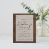 Rustic Script Typography Budget Wedding (Staand voorkant)