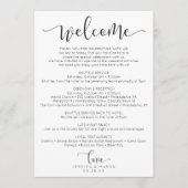 Rustic Script Wedding Itinerary - Weddenschap Programma (Voorkant)