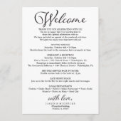 Rustic Script Wedding Itinerary - Weddenschap Programma (Voorkant)