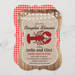 Rustic Seafood Boil Couples Douche Invitation