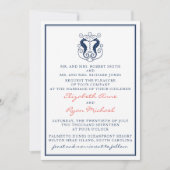 Rustic Seahorse Wedding Invitation - Marine en Kor Kaart (Voorkant)