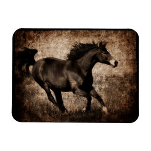 Rustic Sepia Galloping Horse Magneet
