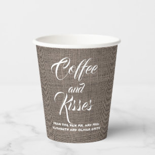 Rustic Shabby  Burlap Wedding of Elke partij Papieren Bekers