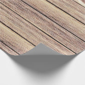 Rustic Shabby Chic Birch Wood Cadeaupapier (Hoek)