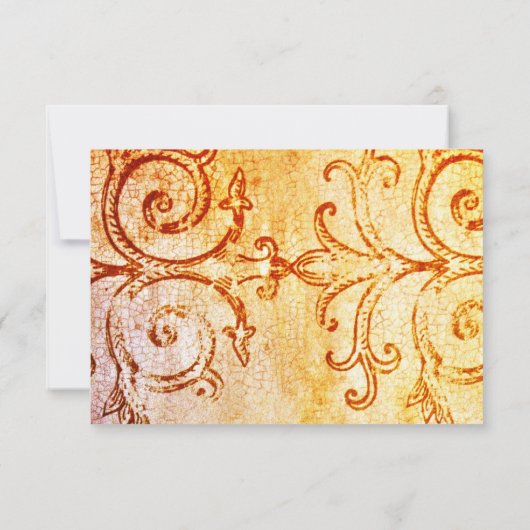 Rustic Shabby Country Maroon Wedding RSVP-kaarten RSVP Kaartje (Achterkant)