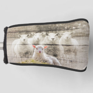 Rustic Sheep Baby Lamb Burlap Golfheadcover