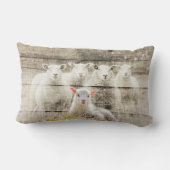 Rustic Sheep Baby Lamb Burlap Kussen (Achterkant)