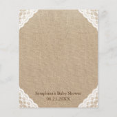 Rustic Sheep Baby shower Predictions and Advice (Achterkant)