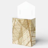 Rustic Sheer Cream Lace Leaves Bedankdoosjes (Geopend)