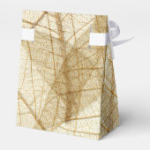 Rustic Sheer Cream Lace Leaves Bedankdoosjes (Achterkant)