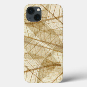 Rustic Sheer Cream Lace Leaves iPhone 13 Hoesje