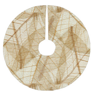 Rustic Sheer Cream Lace Leaves Kerstboom Rok