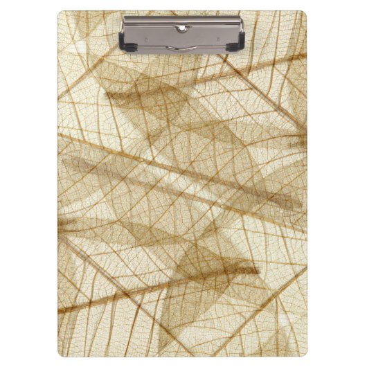 Rustic Sheer Cream Lace Leaves Klembord (Voorkant)