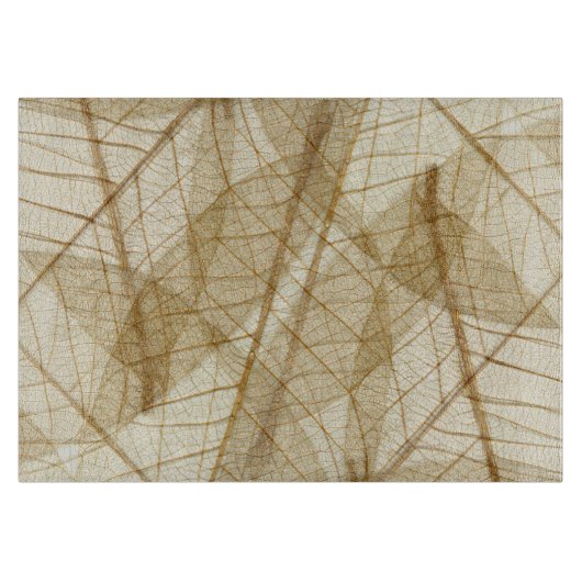 Rustic Sheer Cream Lace Leaves Snijplank (Voorkant)