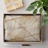 Rustic Sheer Cream Lace Leaves Tissuepapier (Geschenk)