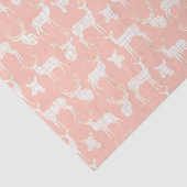 Rustic Silhouette Deer over roze weefselpapier Tissuepapier (Detail)