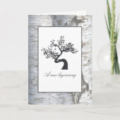 Rustic Silver Birch Tree Baby kondiging Aankondiging (Voorkant)