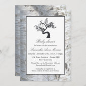 Rustic Silver Birch Tree Baby shower Kaart (Voorkant / Achterkant)