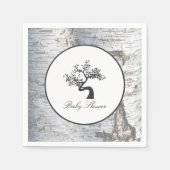 Rustic Silver Birch Tree Baby shower Servetten (Voorkant)