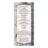 Rustic Silver Birch Tree Programme de mariage (Dos)