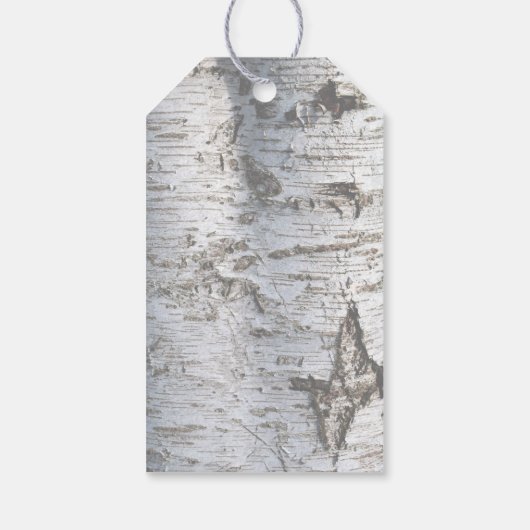 Rustic Silver Birch Tree Wedding Cadeaulabel (Achterkant)