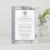 Rustic Silver Birch Tree Wedding Kaart (Staand voorkant)