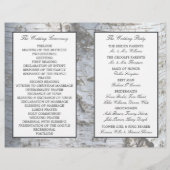 Rustic Silver Birch Tree Wedding Programme (Achterkant)