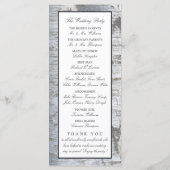 Rustic Silver Birch Tree Wedding Programme Programma (Achterkant)