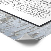 Rustic Silver Birch Tree Wedding Seating Chart Poster (Hoek)